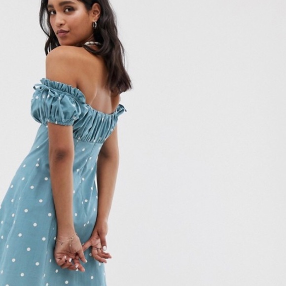 OFF SHOULDER PUFF DRESS ARCHES OF AMOR main image 1